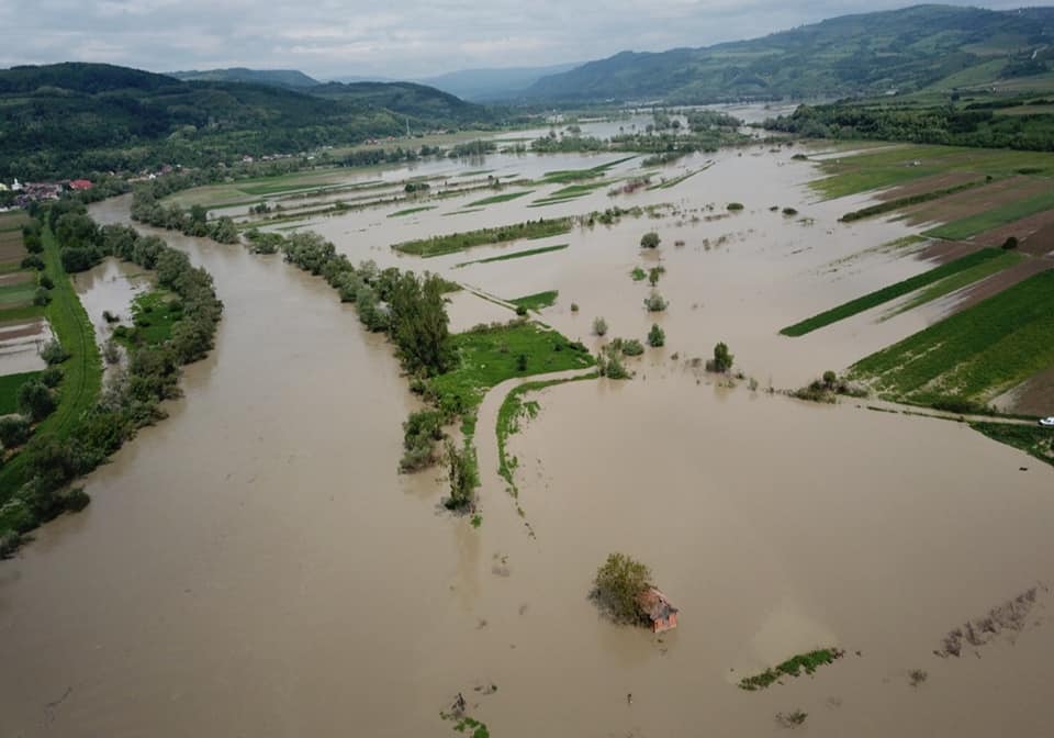 Flood hazard map for the Vaslui-Hîncești area