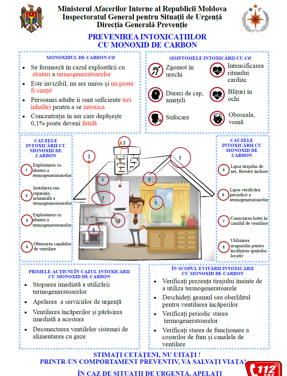 Prevenirea intoxicațiilor cu monoxid de carbon